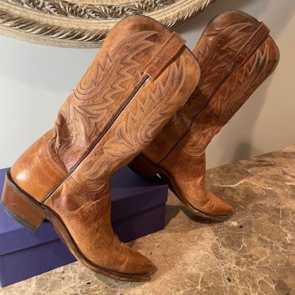 Lucchese Vintage 1883 Cowboy Boots Hand Stitched – Sz 7 - Picture 3 of 15